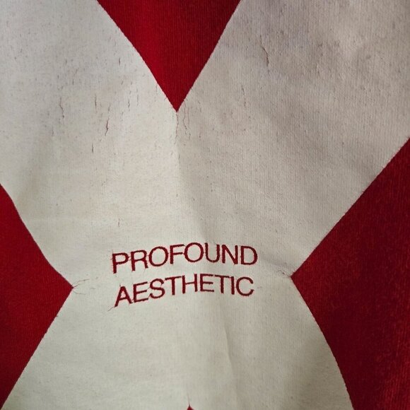 Profound Aesthetic Red Zip-Up Logo Hoodie With Pockets  Size S - Picture 9 of 10